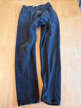 Vintage GAP Womens washed black tapered jeans